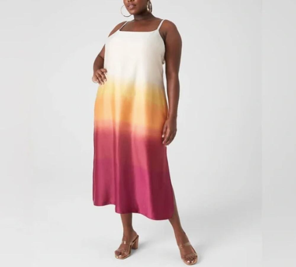 Lane Bryant Scoop Neck Resort Ombre Slip Dress Size 24  NWT